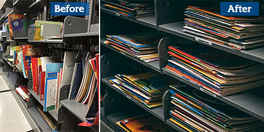Before and After Photo of Big Books Project