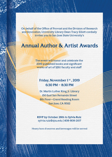 SJSU Annual Author and Artist Awards