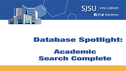 Database spotlight: Academic Search Complete