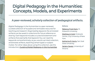 Digital Pedagogy in the Humanities