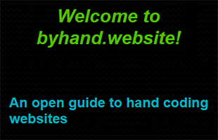 Welcome to byhand.website!