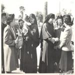 Nuns visiting evacuees at the Santa Anita Assembly Center