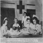 San Jose State Students in Red Cross Sewing Room